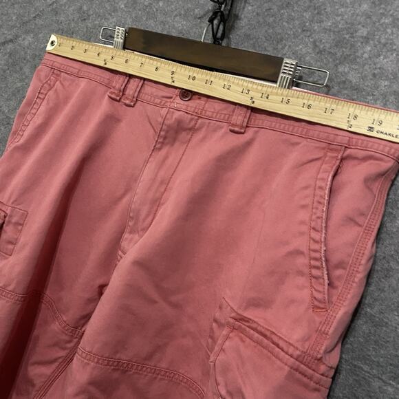 Polo Ralph Lauren Cargo Shorts Mens Sz 40 Pink Pockets Distressed‎ 10" Inseam - Picture 9 of 9
